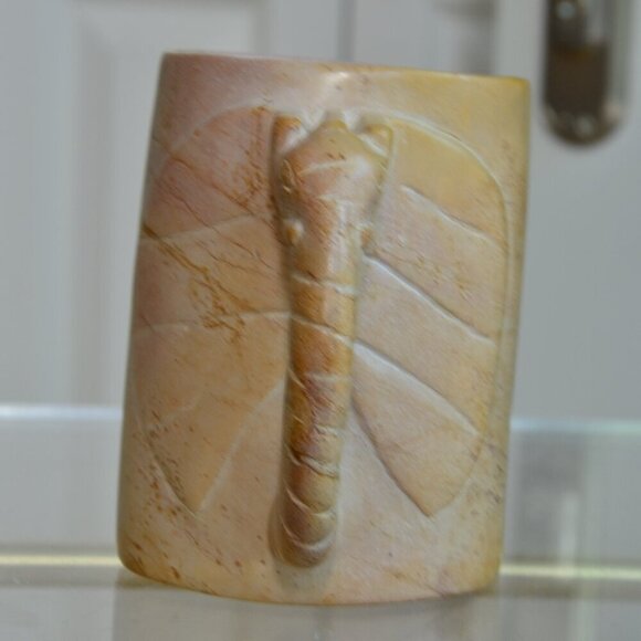 Vintage Carved Elephant Soapstone Mug - Picture 3 of 7